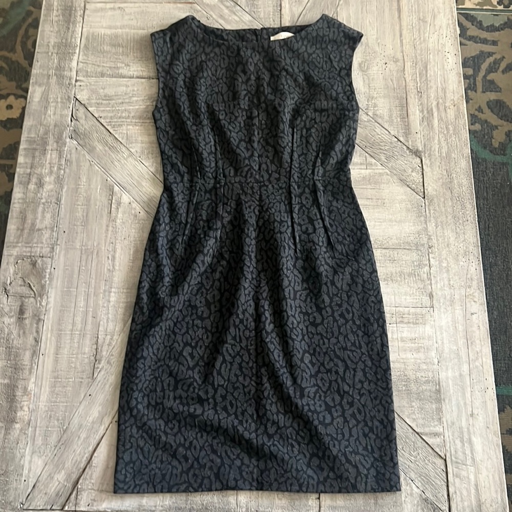 Black and gray leopard print dress - the loft